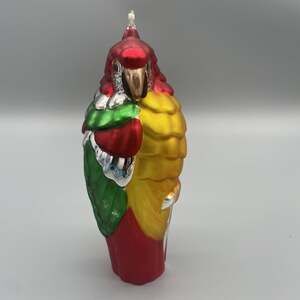 MACAW / PARROT / CHRISTMAS ORNAMENT / Dept 56 / Hand Blown Glass 8+ Inches